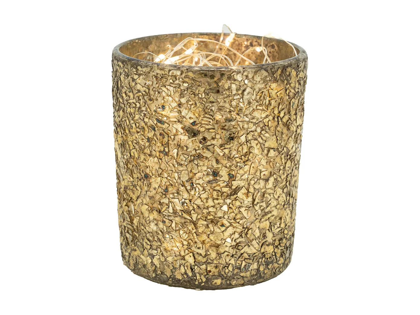 Photophore en verre doré (Lot de 4) Droit