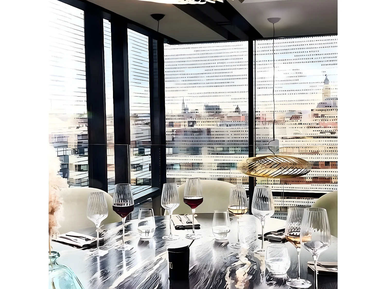 Symétrie - 6 verres à pied 35 cl