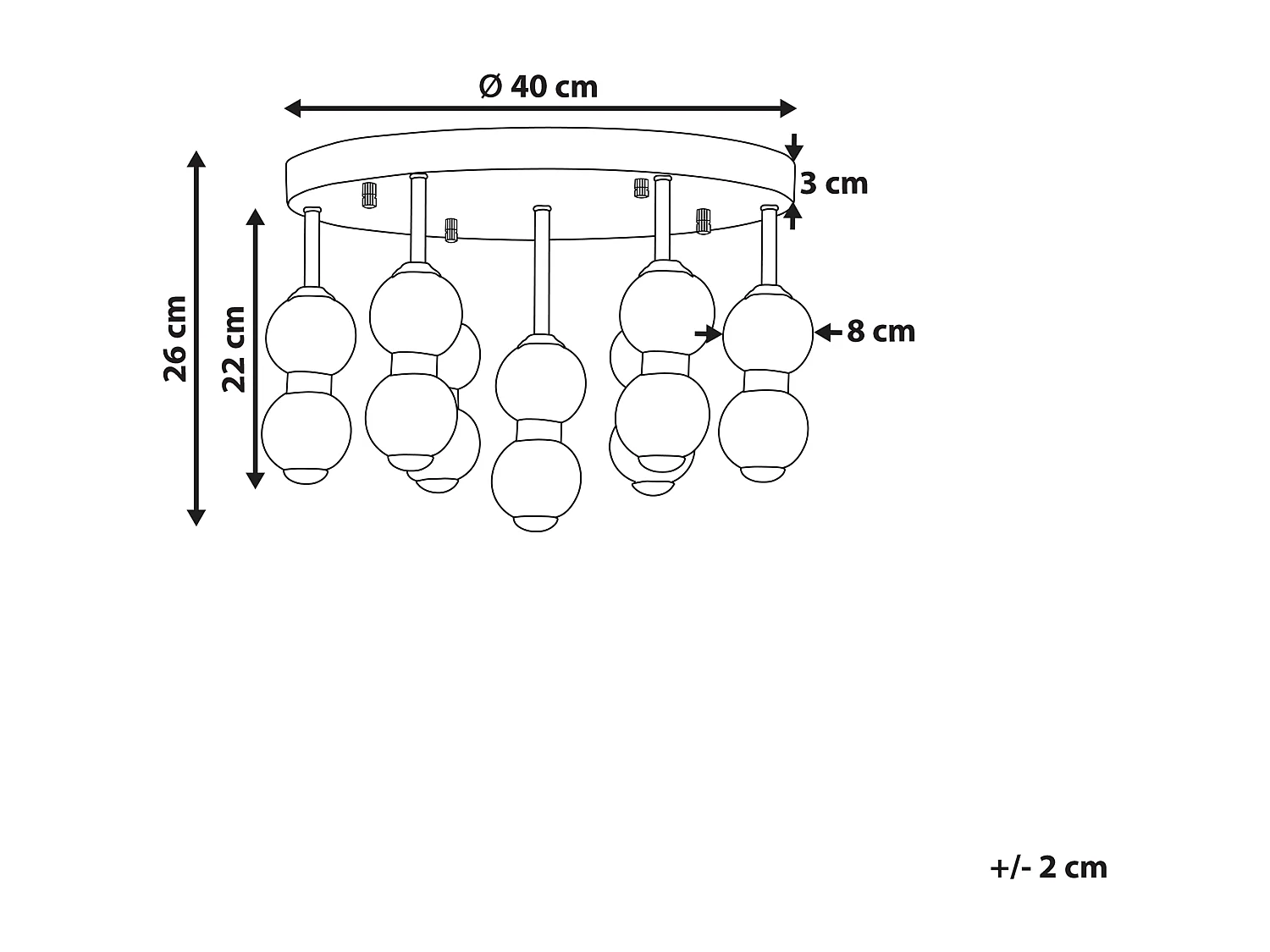 Lampa sufitowa YOWAKA Metal Złoty