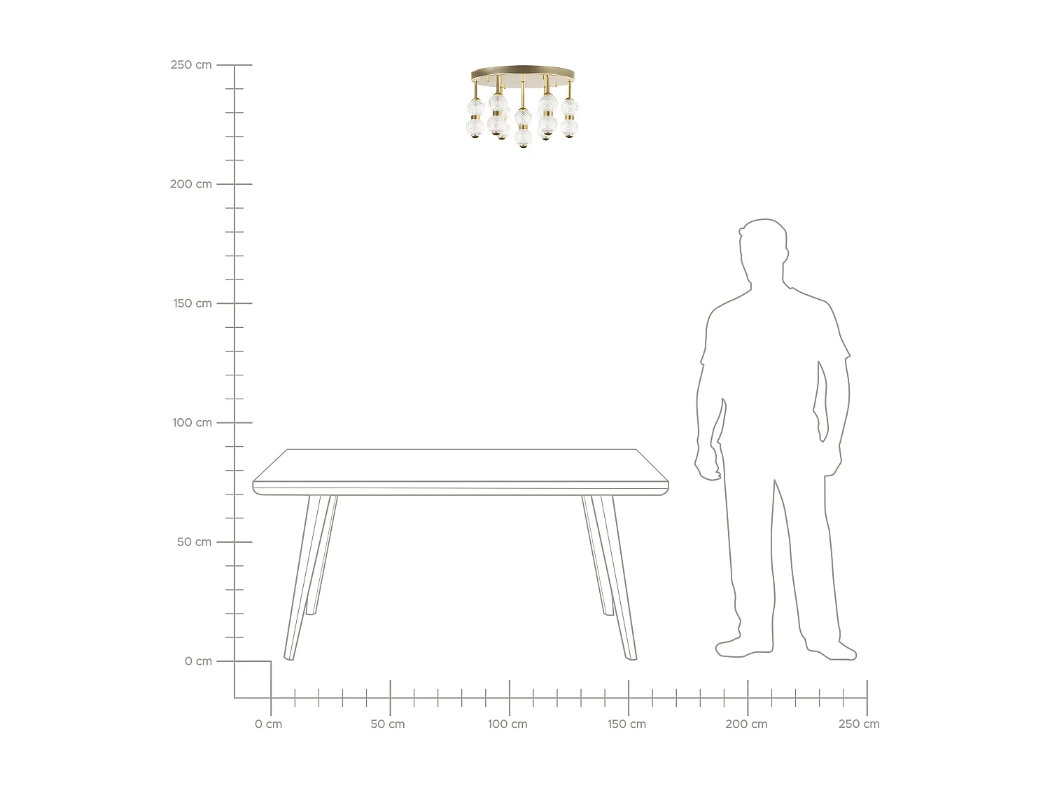 Lampa sufitowa YOWAKA Metal Złoty