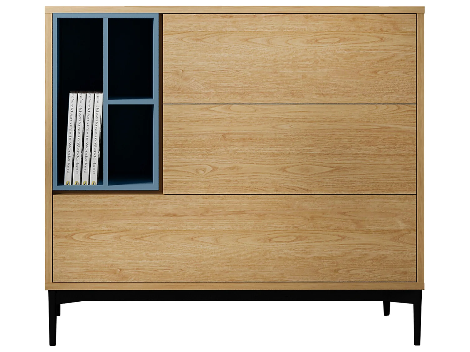 Credenza Pärumm Onnie Blue 103x40x95 cm Legno Laccato