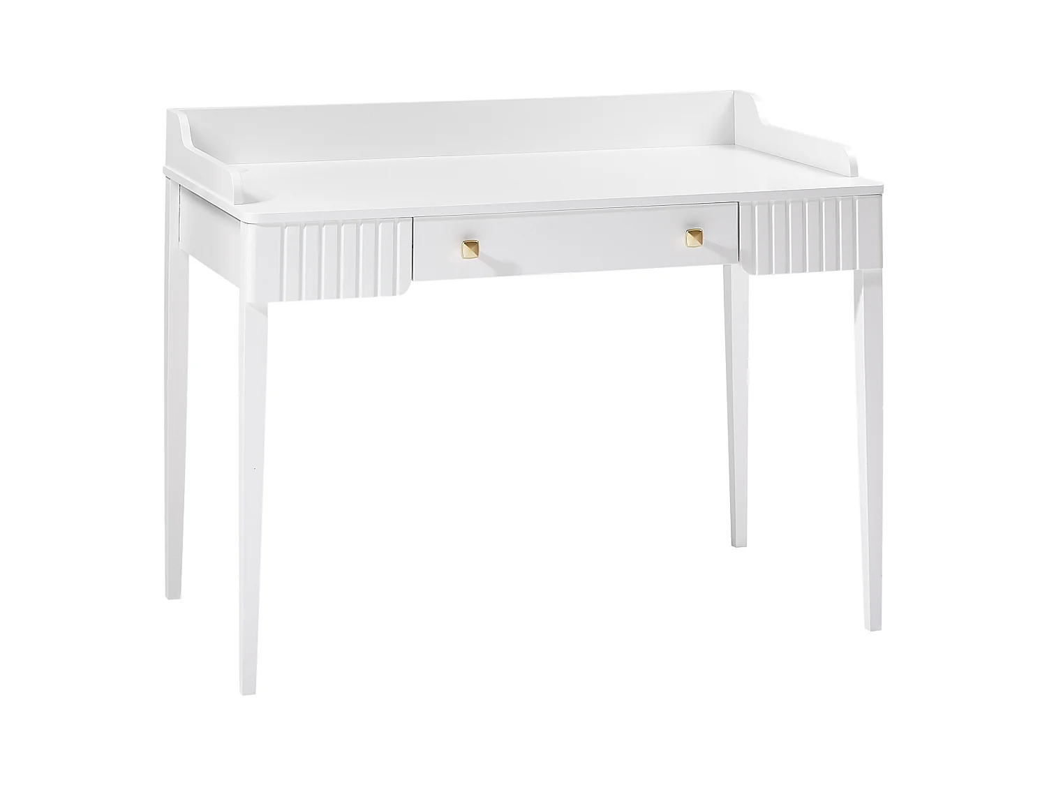 Escritorio consola con 1 cajón - MDF - Blanco mate - RENEVI de Pascal Morabito