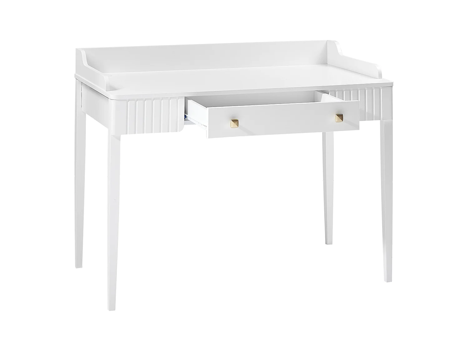 Escritorio consola con 1 cajón - MDF - Blanco mate - RENEVI de Pascal Morabito