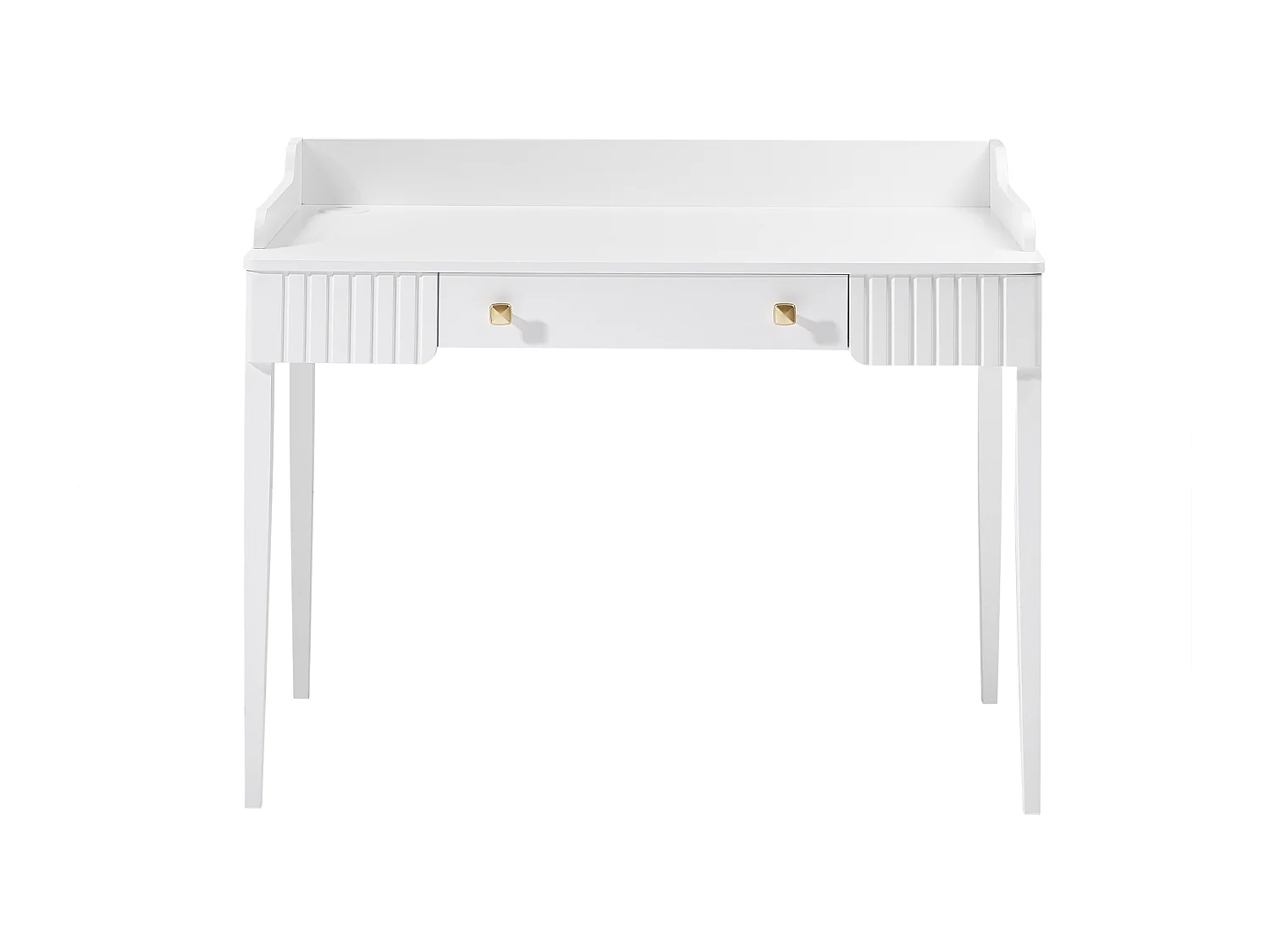 Bureau console avec 1 tiroir - MDF - Blanc mat - RENEVI de Pascal Morabito