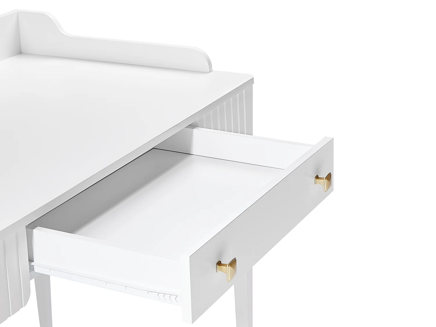 Bureau console avec 1 tiroir - MDF - Blanc mat - RENEVI de Pascal Morabito