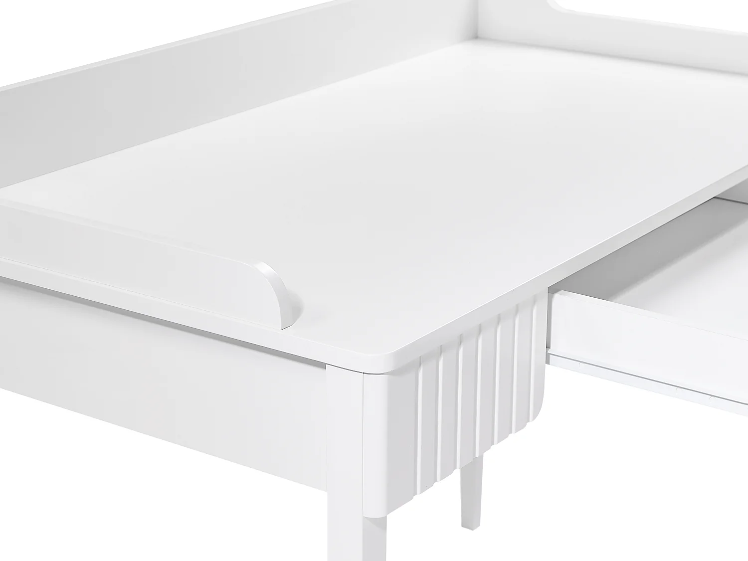 Bureau console avec 1 tiroir - MDF - Blanc mat - RENEVI de Pascal Morabito