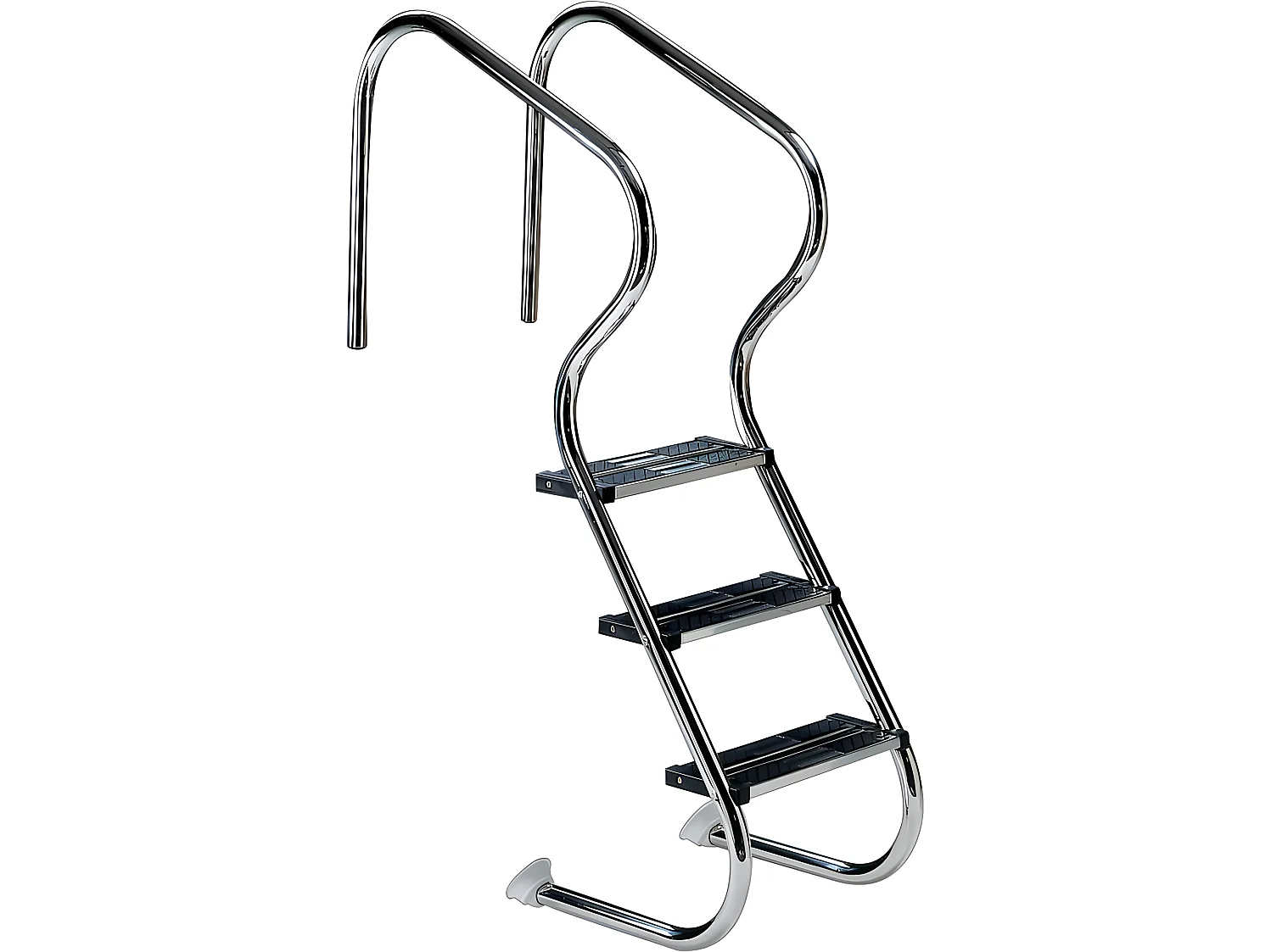 Echelle résidentielle pour piscine - 3 marches inox