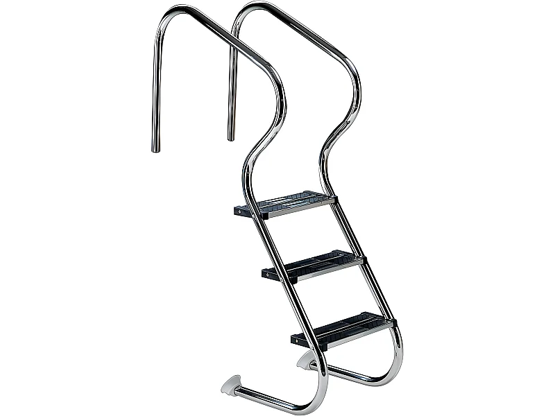 Echelle résidentielle pour piscine - 3 marches inox