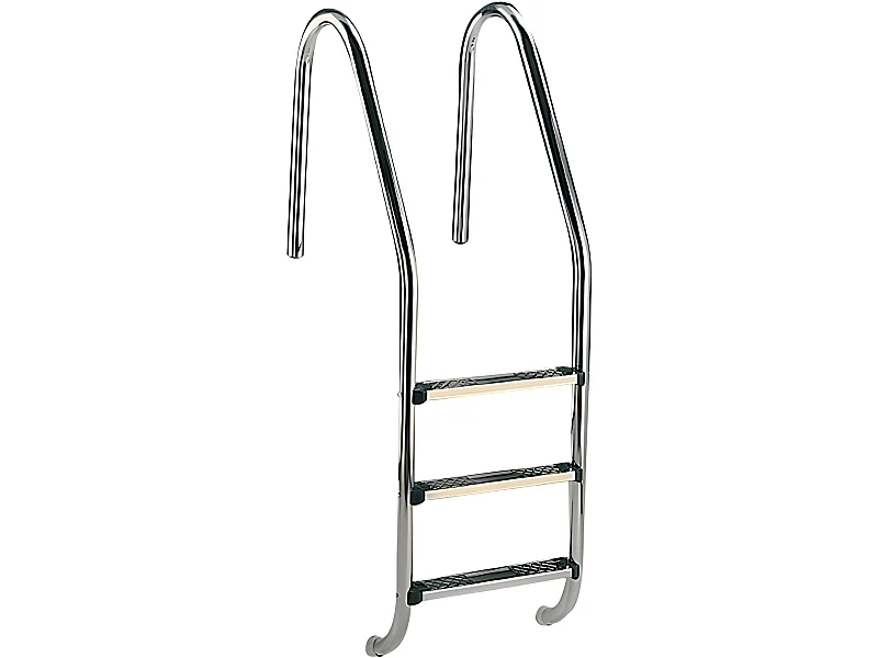 Echelle standard pour piscine - 3 marches neutres - Inox