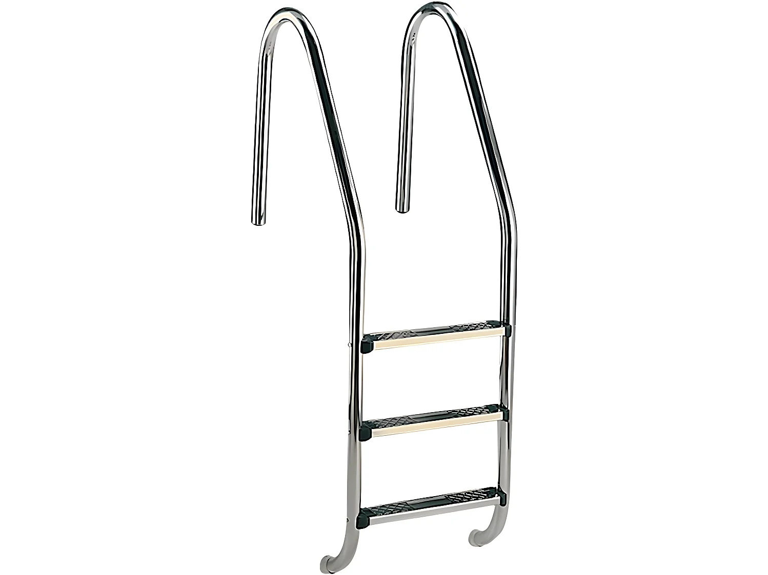 Echelle standard pour piscine - 5 marches neutres - Inox