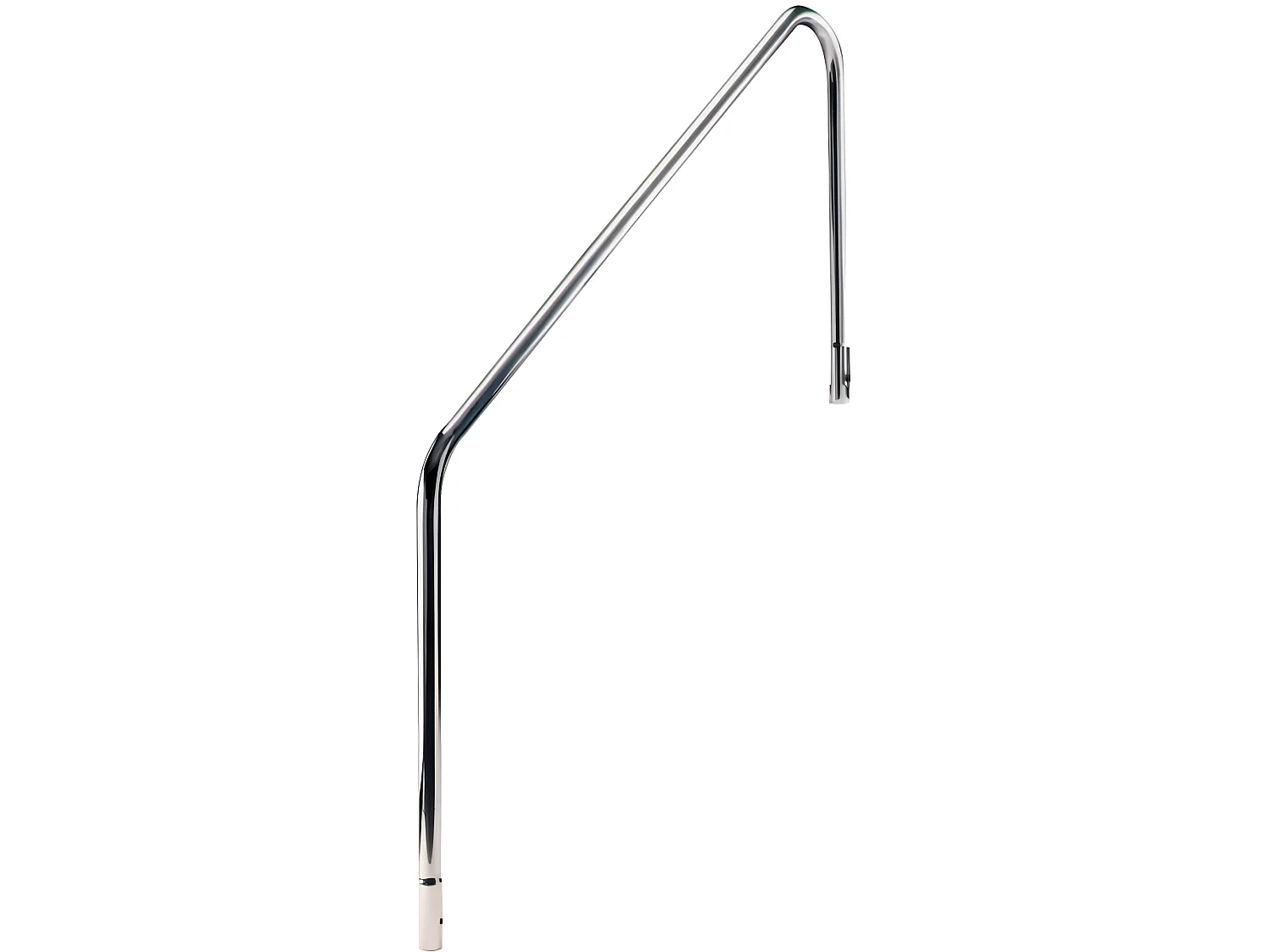 Lot de 2 sorties de bain pour piscine - L.122 cm - Inox - A sceller