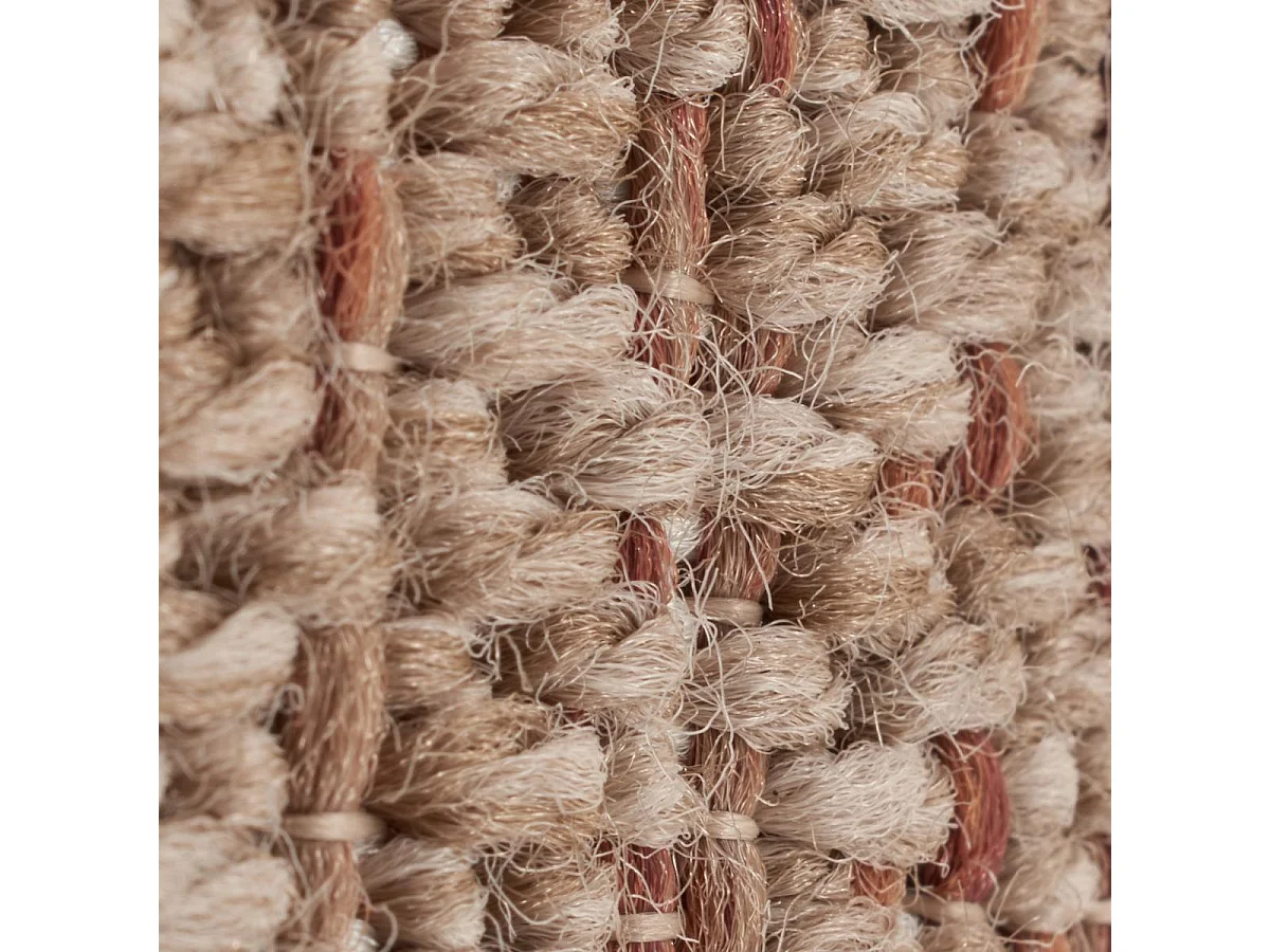 Tapis extérieur 60x90 tissé kilim marron et rouge ZEPHYR