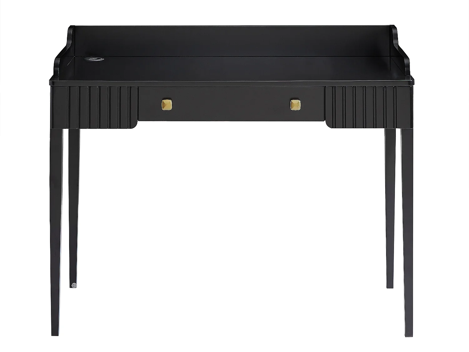 Konsolenschreibtisch mit 1 Schublade - MDF - Schwarz matt - RENEVI von Pascal Morabito