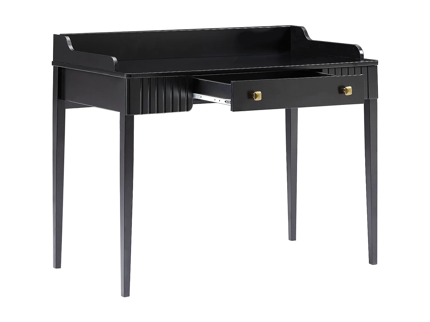 Konsolenschreibtisch mit 1 Schublade - MDF - Schwarz matt - RENEVI von Pascal Morabito