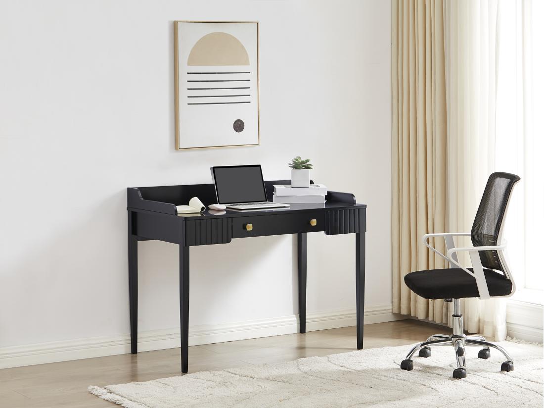 vente unique Bureau console avec 1 tiroir - MDF - Noir mat - RENEVI de Pascal Morabito