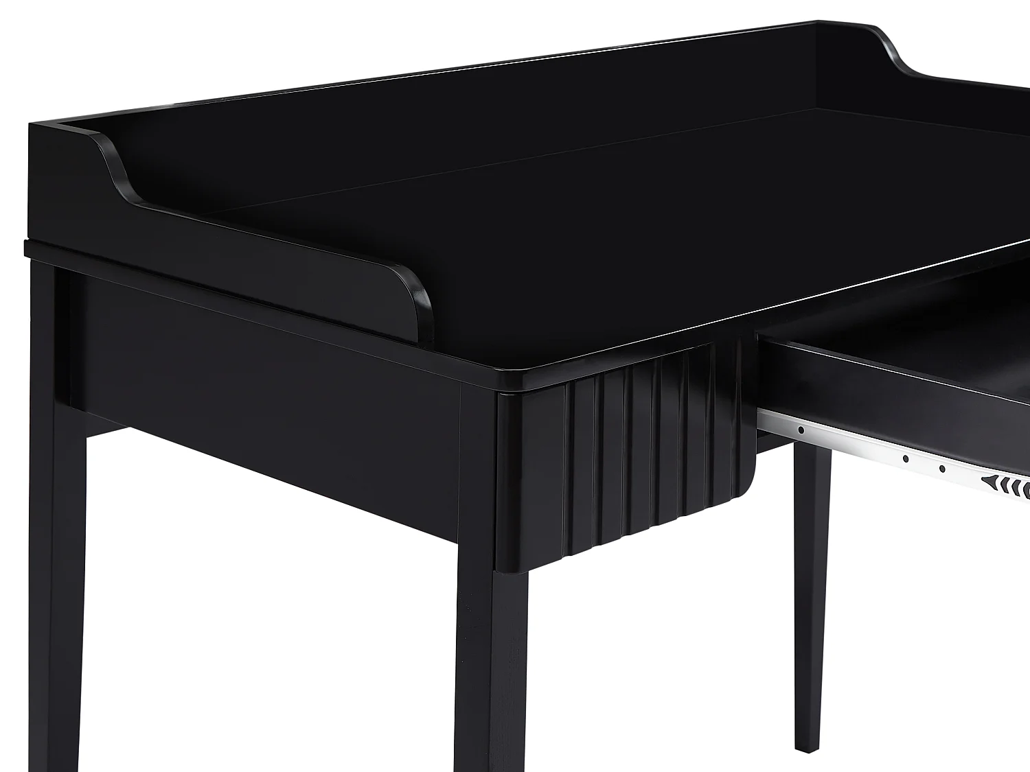 Bureau console avec 1 tiroir - MDF - Noir mat - RENEVI de Pascal Morabito