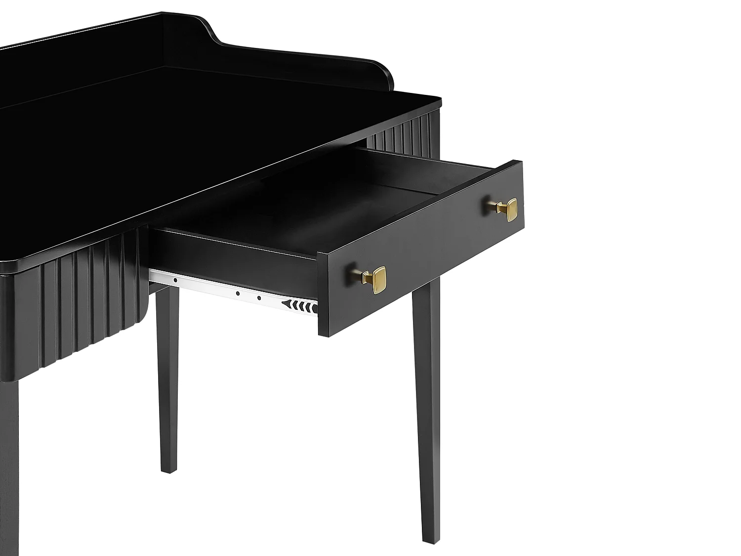 Bureau console avec 1 tiroir - MDF - Noir mat - RENEVI de Pascal Morabito