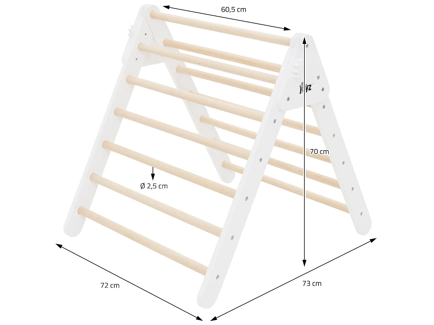 Triangle d'escalade Triangle pliable Indoor Echelle d'escalade en bois Pikler