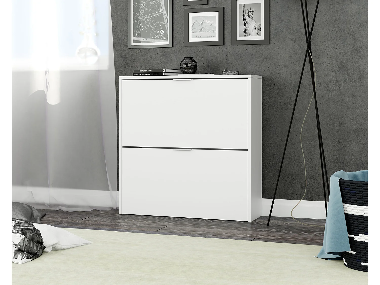 Schuhschrank 2 Klappen Zapateros - L75 cm