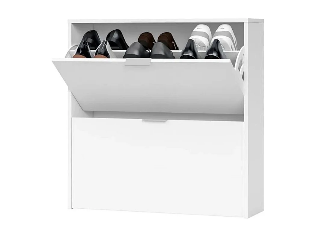 Mueble zapatero de 2 puertas abatibles - L75 cm