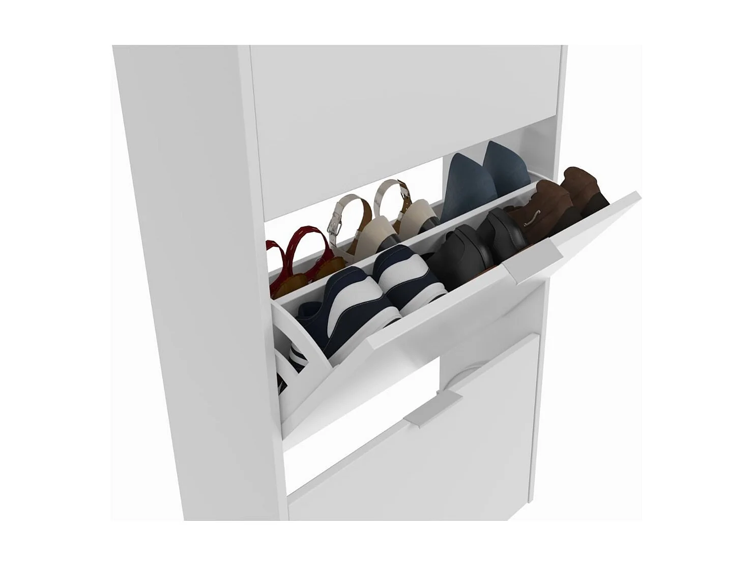 Meuble à chaussures 3 abattants Zapateros - L60 cm