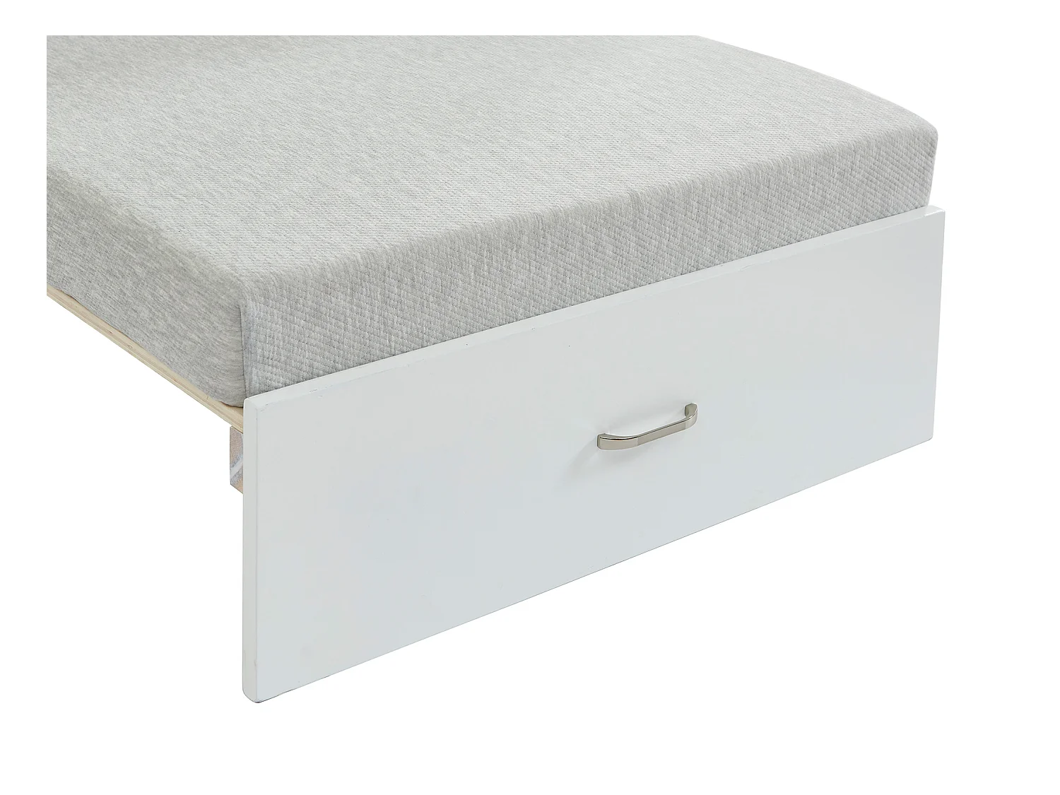 Lit mezzanine 90 x 200 cm avec bureau, sofa convertible et rangements - Pin et MDF - Blanc - GOLIATH III