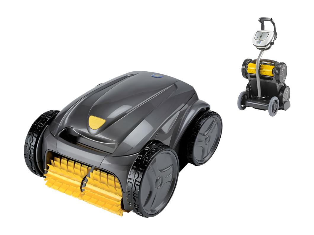 Robot pulitore per piscina elettrico Vortex 2WD OV 3400 + Carrello - Zodiac, pulisce il fondo, le pareti e la linea d'acqua per piscine fino a 12x6m