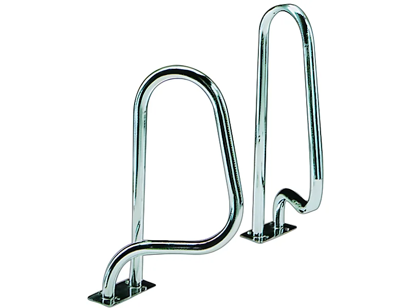 Sorties de bain pour piscine - 75 x 90 cm - Modèle croisé avec platines rectangulaires