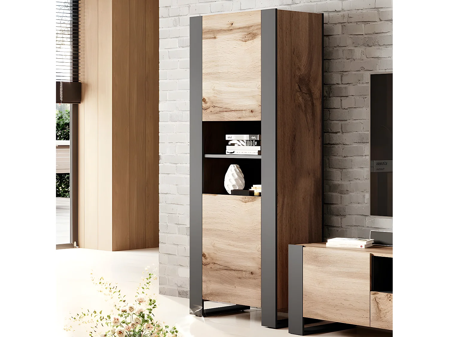 Vitrine 65 cm WODD style industriel