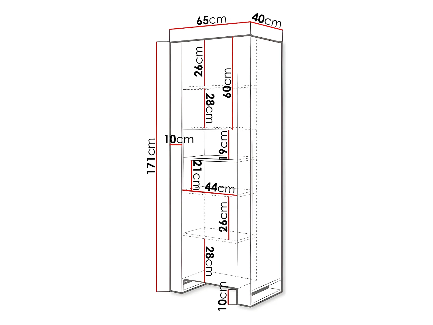 Vitrine 65 cm WODD style industriel