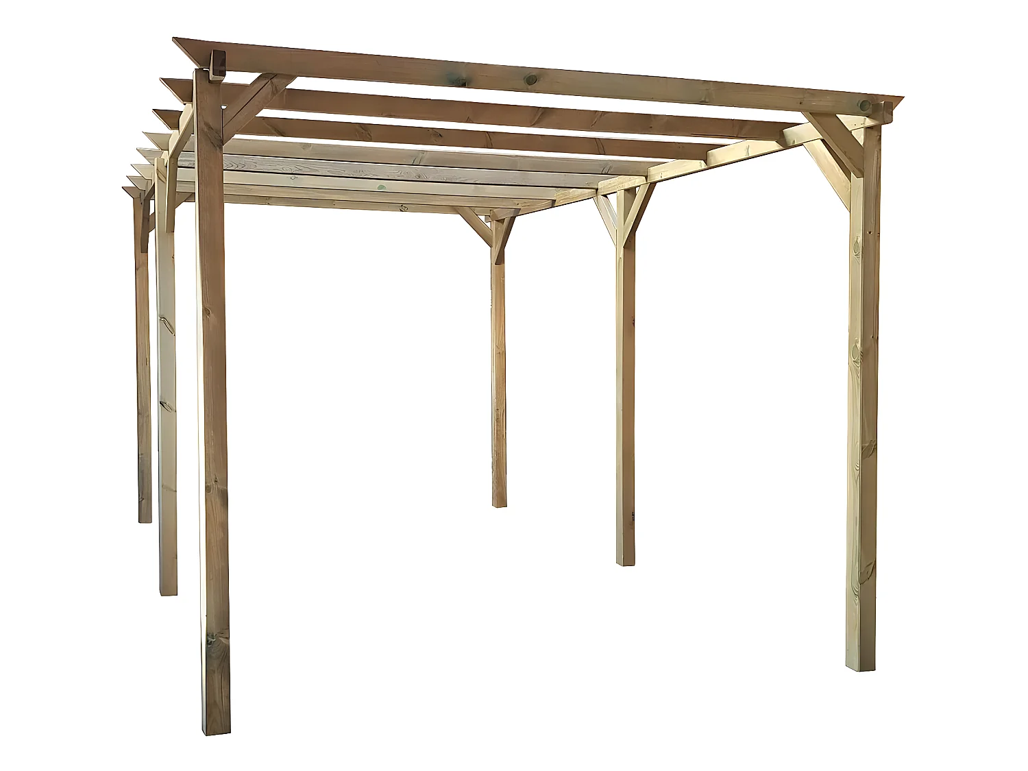 Carport de madera "Solar II" 3 x 5 x 2,4