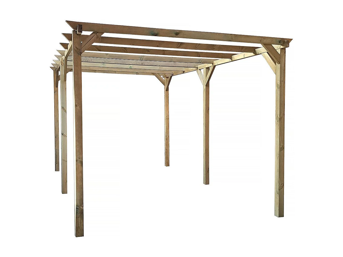 Carport voiture en bois "Solar II" 3 x 5 x 2.4