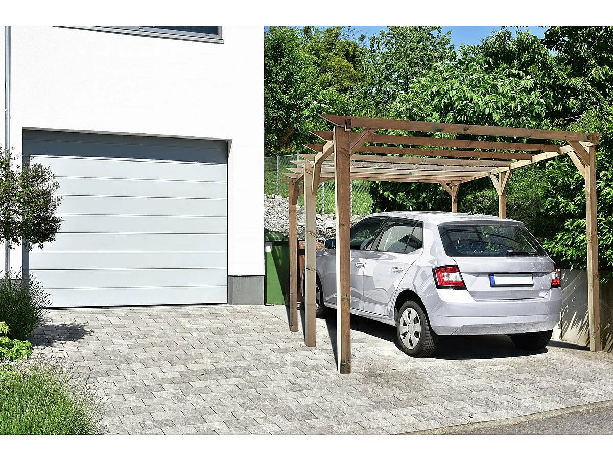 Carport de madera "Solar II" 3 x 5 x 2,4