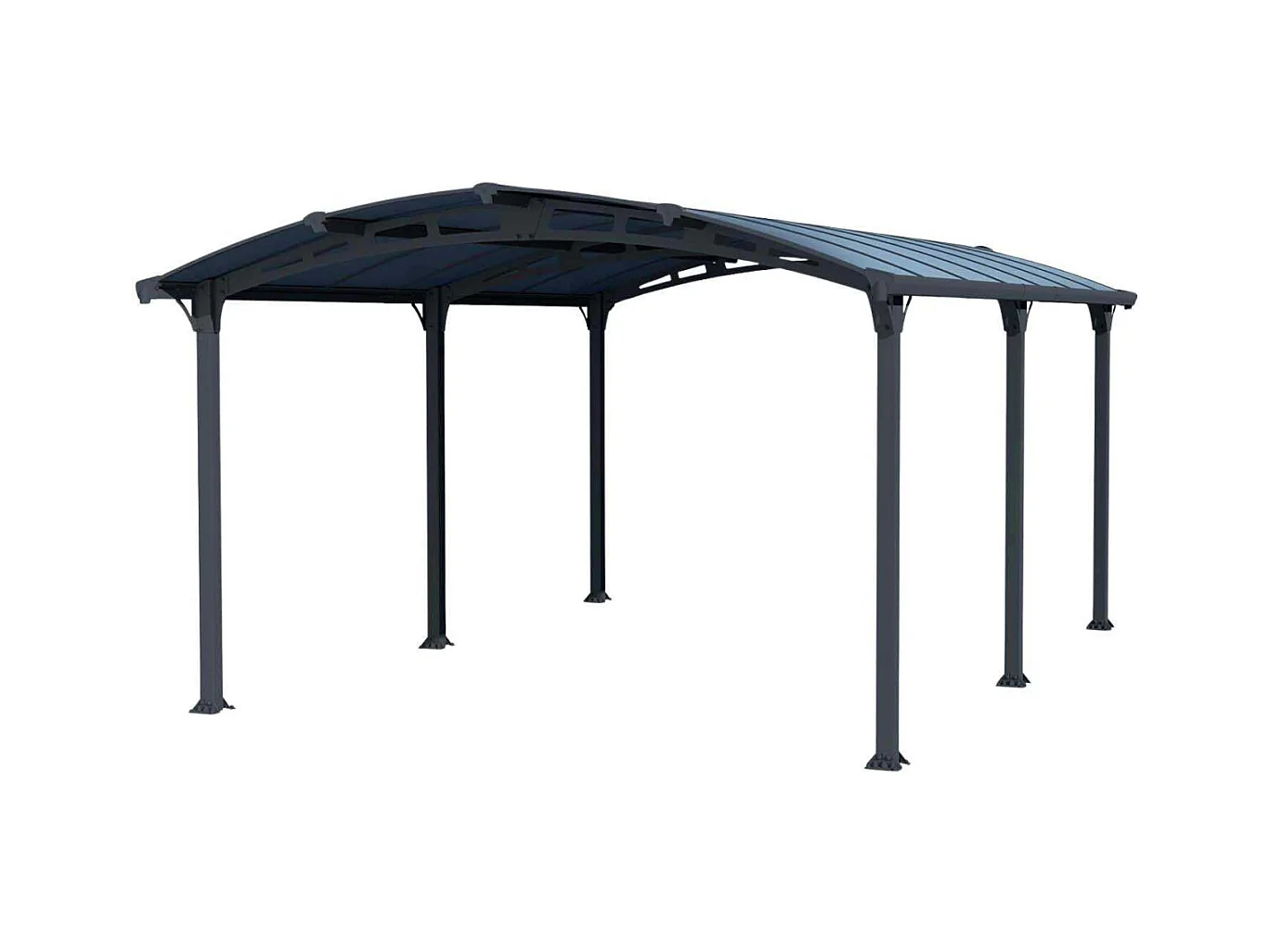 Carport "Almicar" en aluminium et polycarbonate transparent - 18.17 m² - 5.02 x 3.62 x 2.42 m
