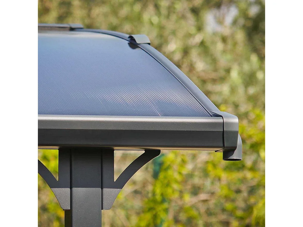 Carport "Almicar" en aluminium et polycarbonate transparent - 18.17 m² - 5.02 x 3.62 x 2.42 m