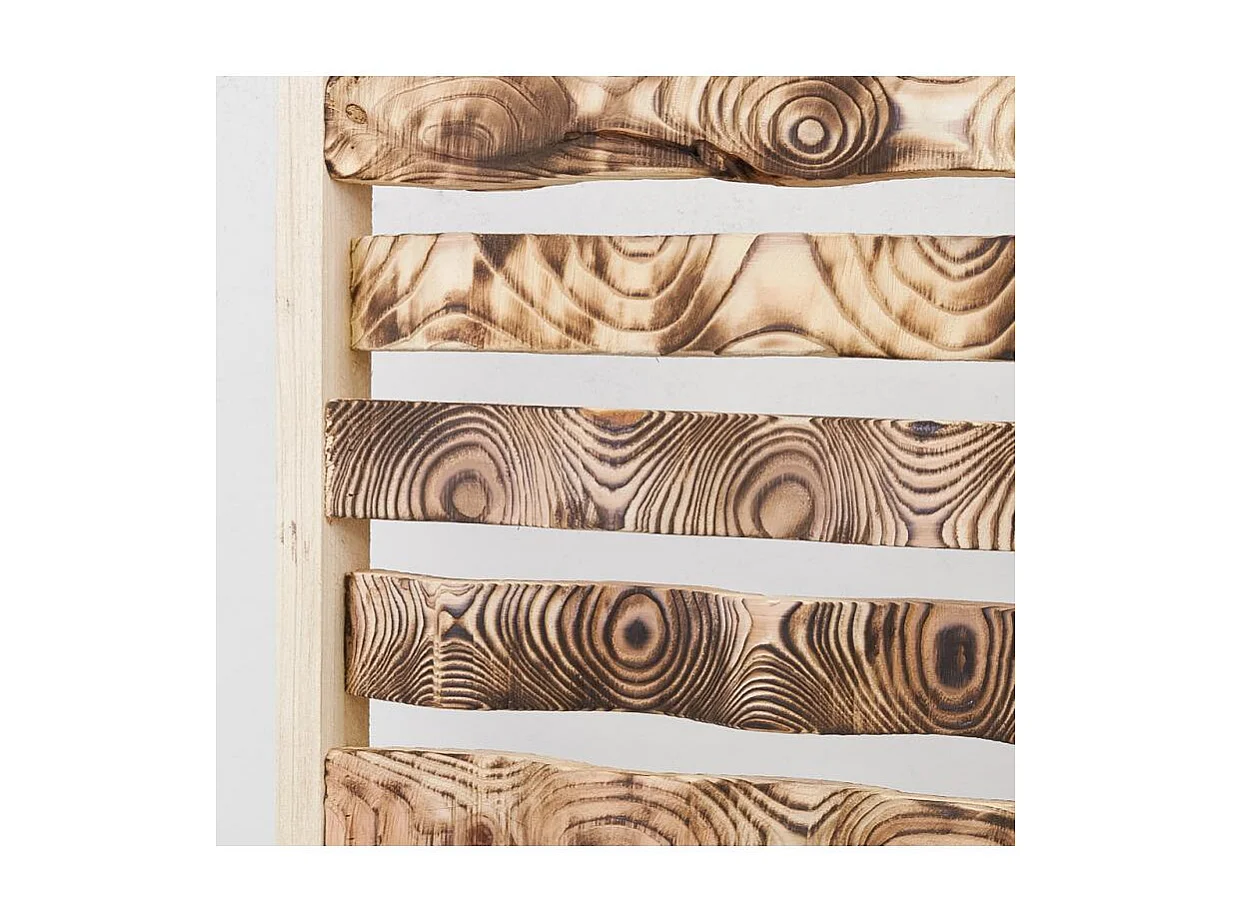 Paravent 3 panneaux en pin Vague