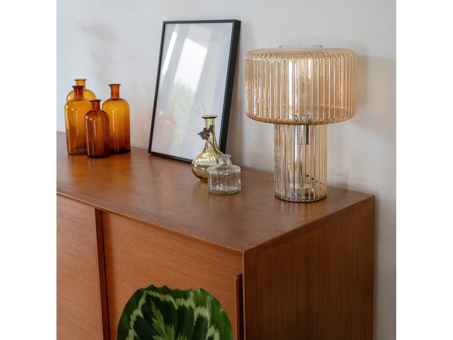 Lampe en verre cannelé - Verra