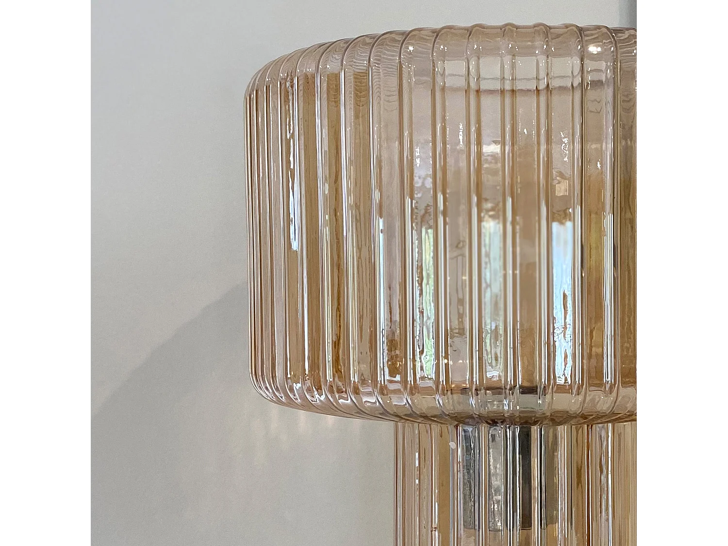 Lampe en verre cannelé - Verra