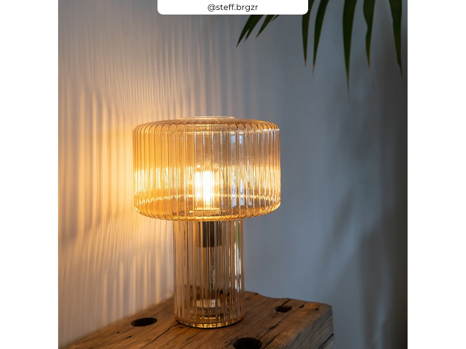 Lampe en verre cannelé - Verra