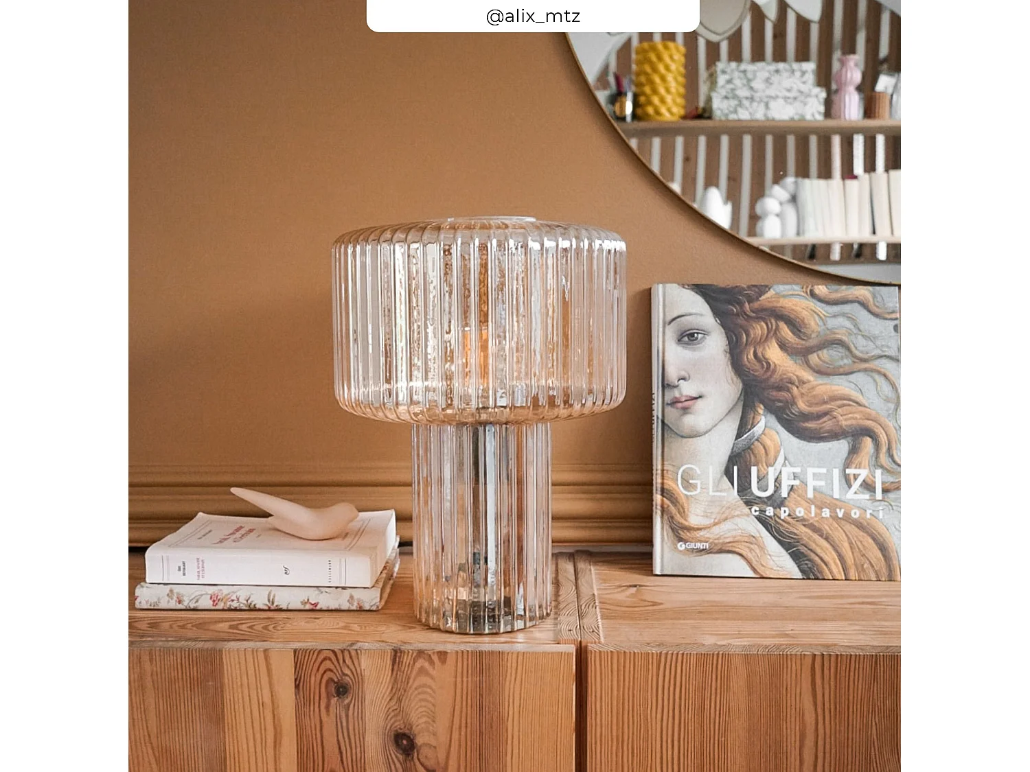 Lampe en verre cannelé - Verra