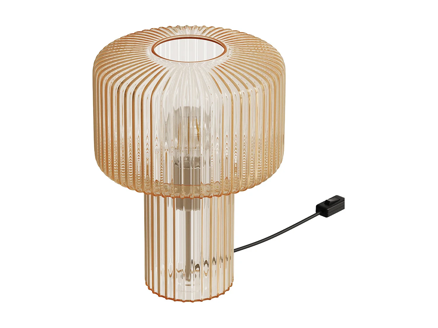 Lampe à poser en verre cannelé - Verra