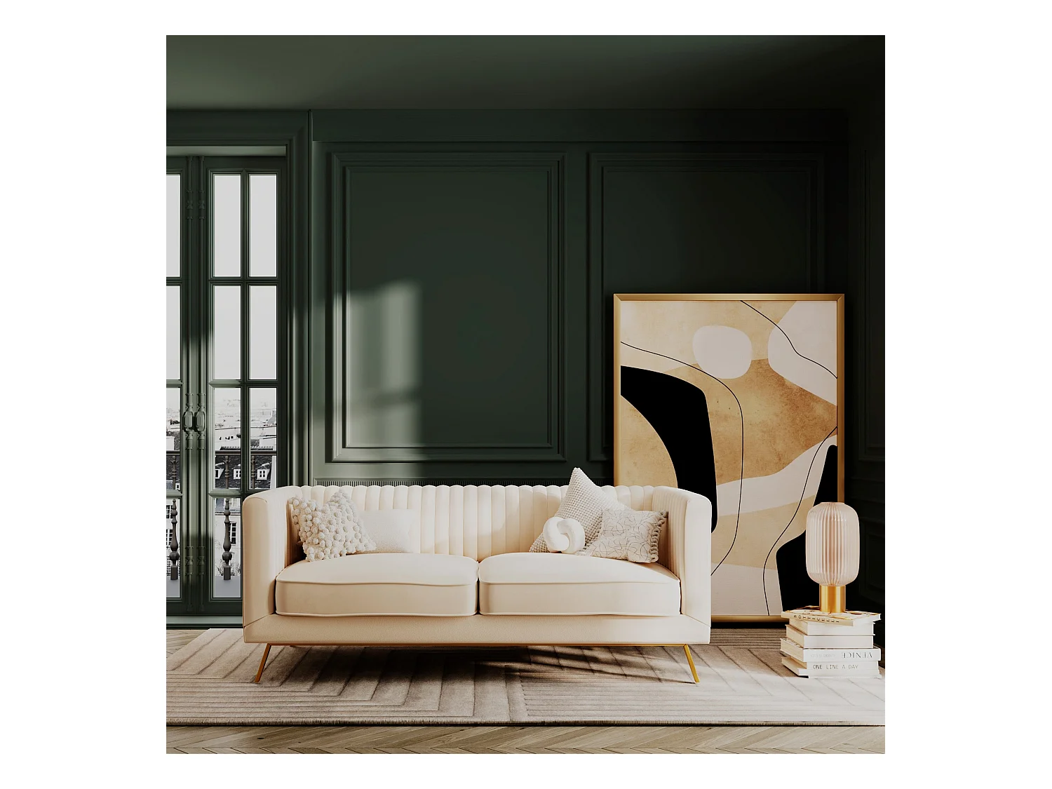 Lampe en verre cannelé - Lou