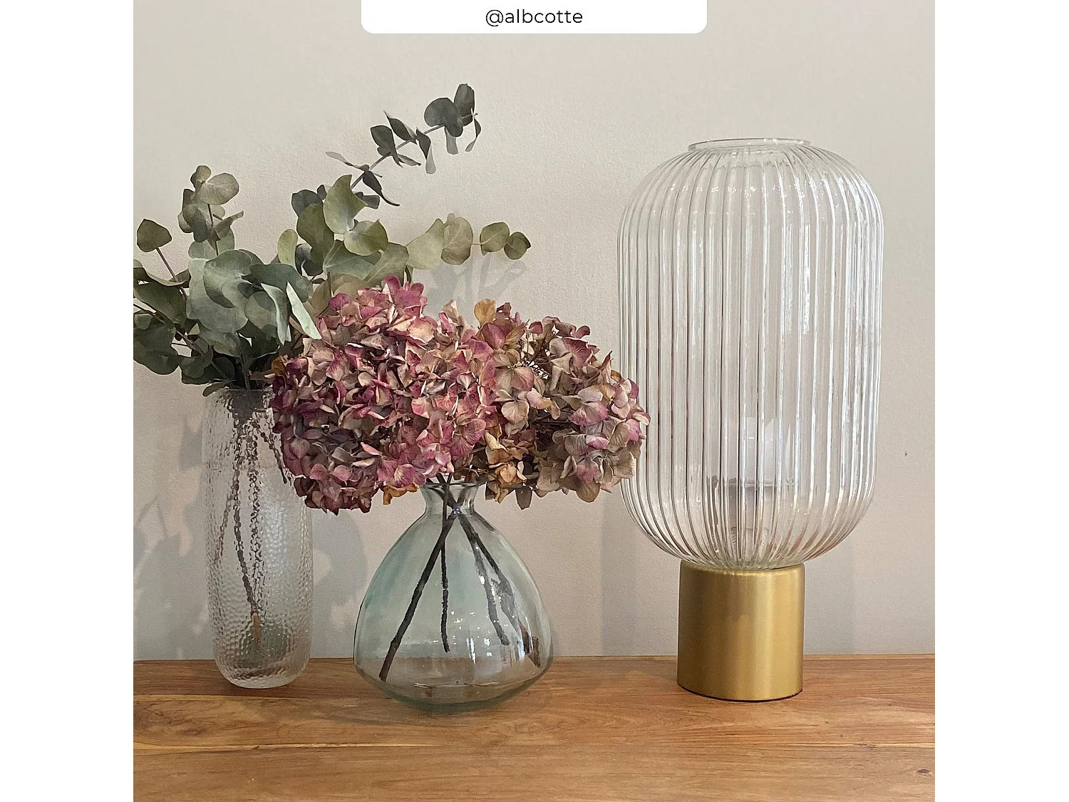 Lampe en verre cannelé - Lou