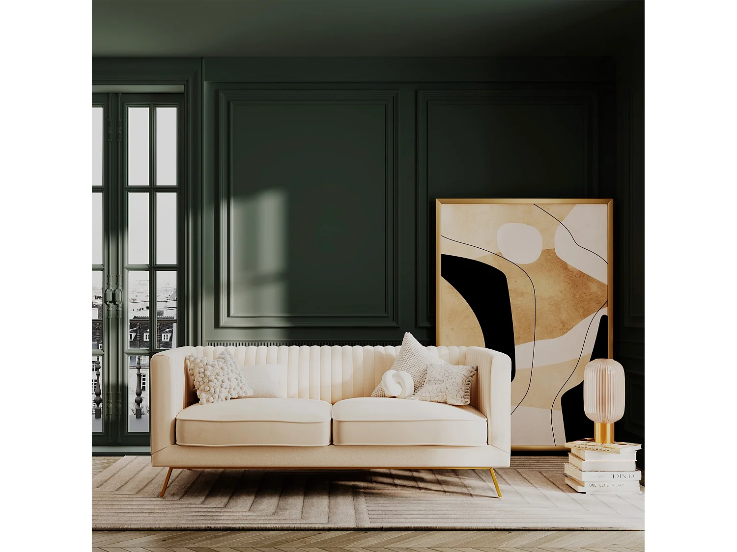 Lampe en verre cannelé - Lou