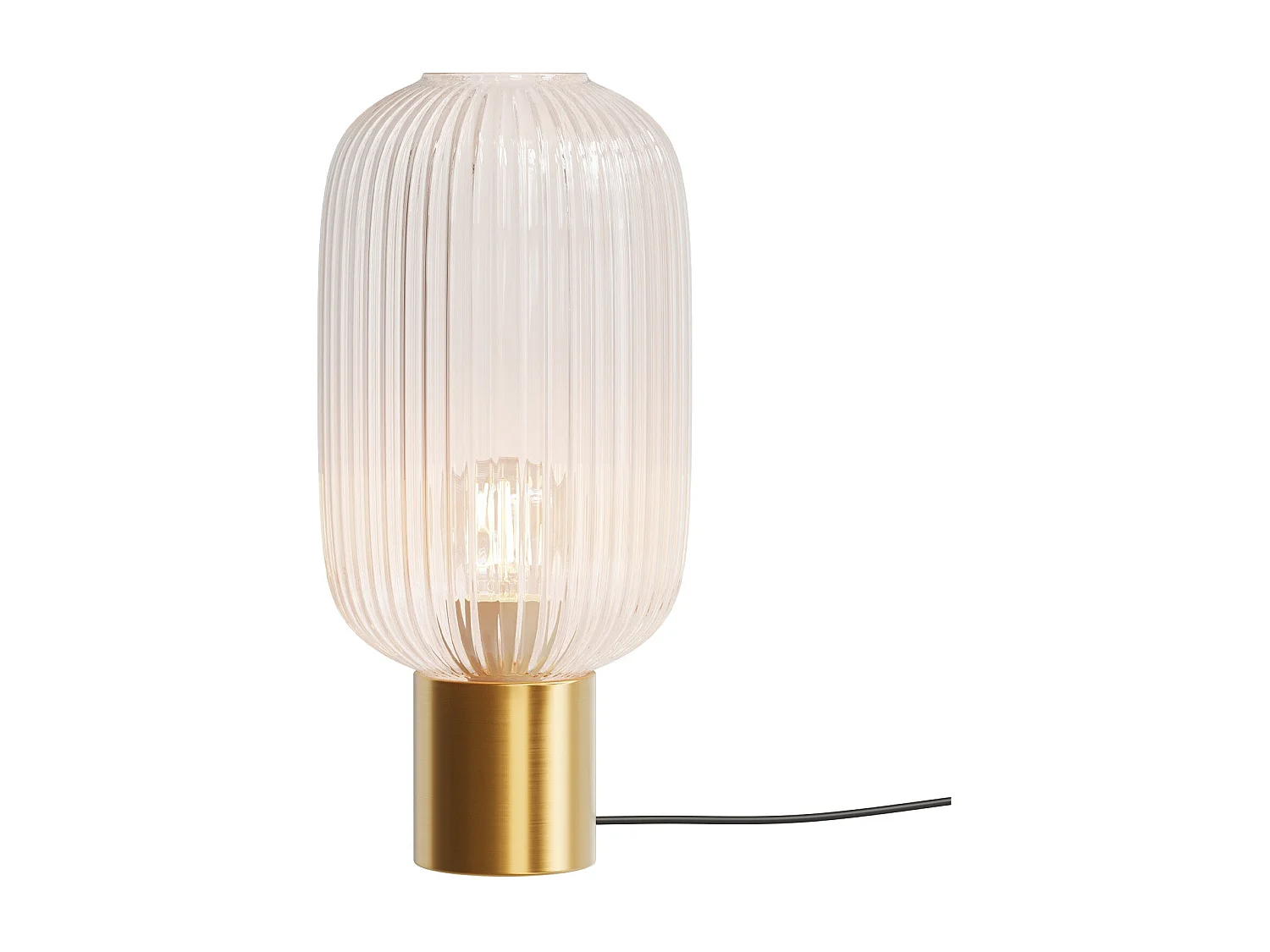 Lampada da tavolo in vetro ondeggiato - Lou