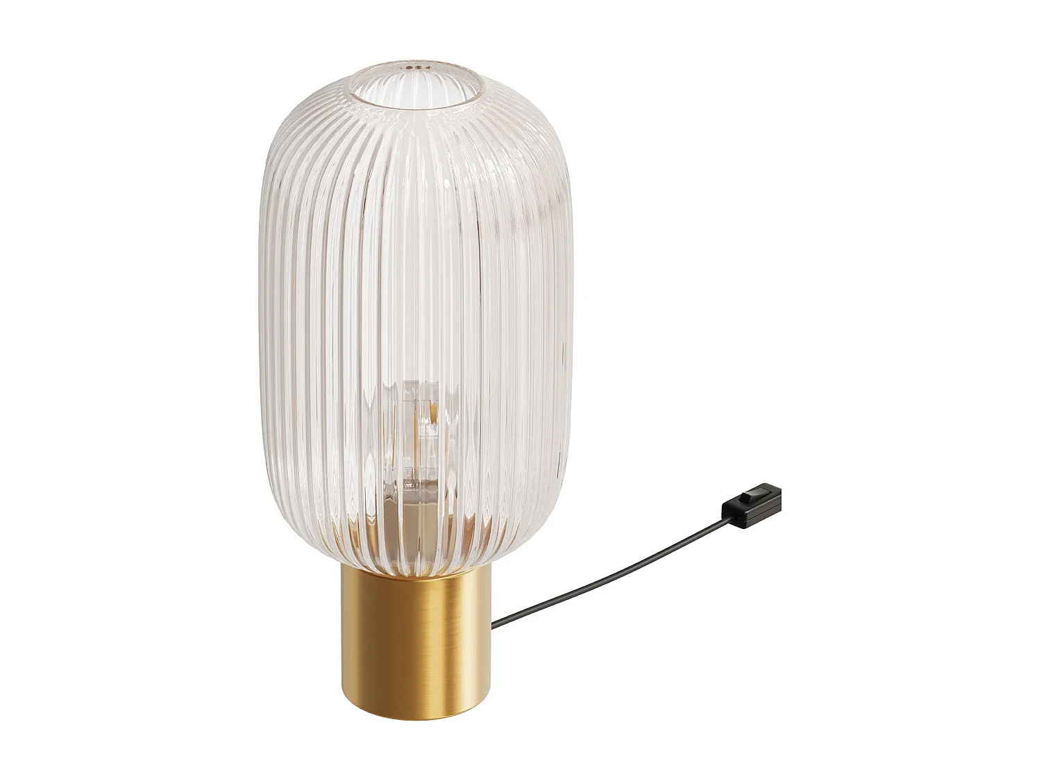 Lampada da tavolo in vetro ondeggiato - Lou