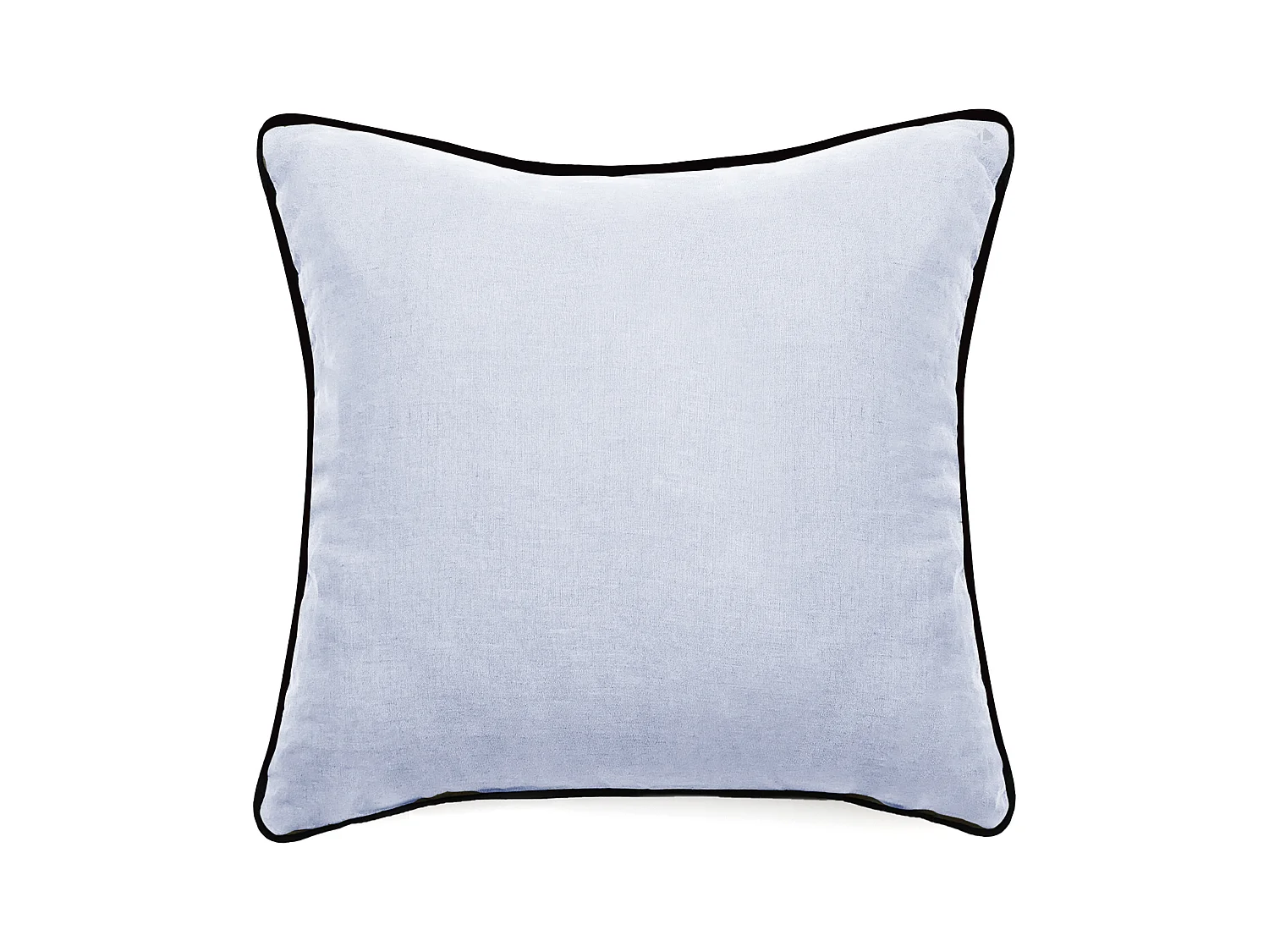 Housse de coussin PRELUDE 45x45 cm lin et coton lavés blanc Neige
