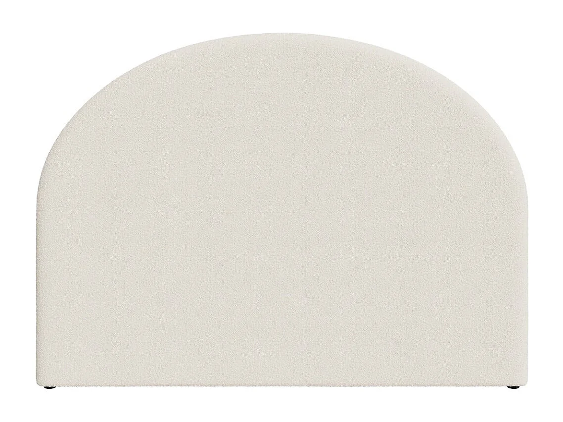 Tête de lit en tissu bouclé beige 160 cm - Eva