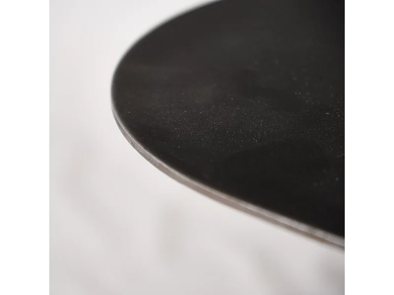 Table basse 60 cm triangulaire métal vieilli gris anthracite - KEPLER