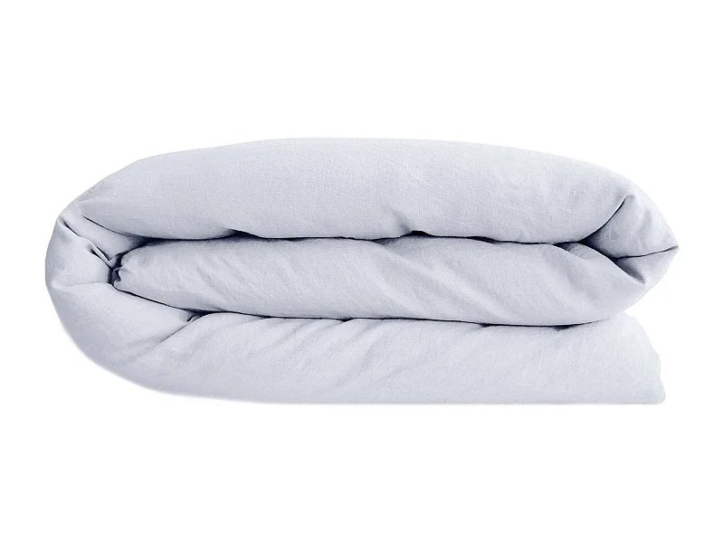 Housse de couette 200x200 cm lin lavé SONATE blanc Neige